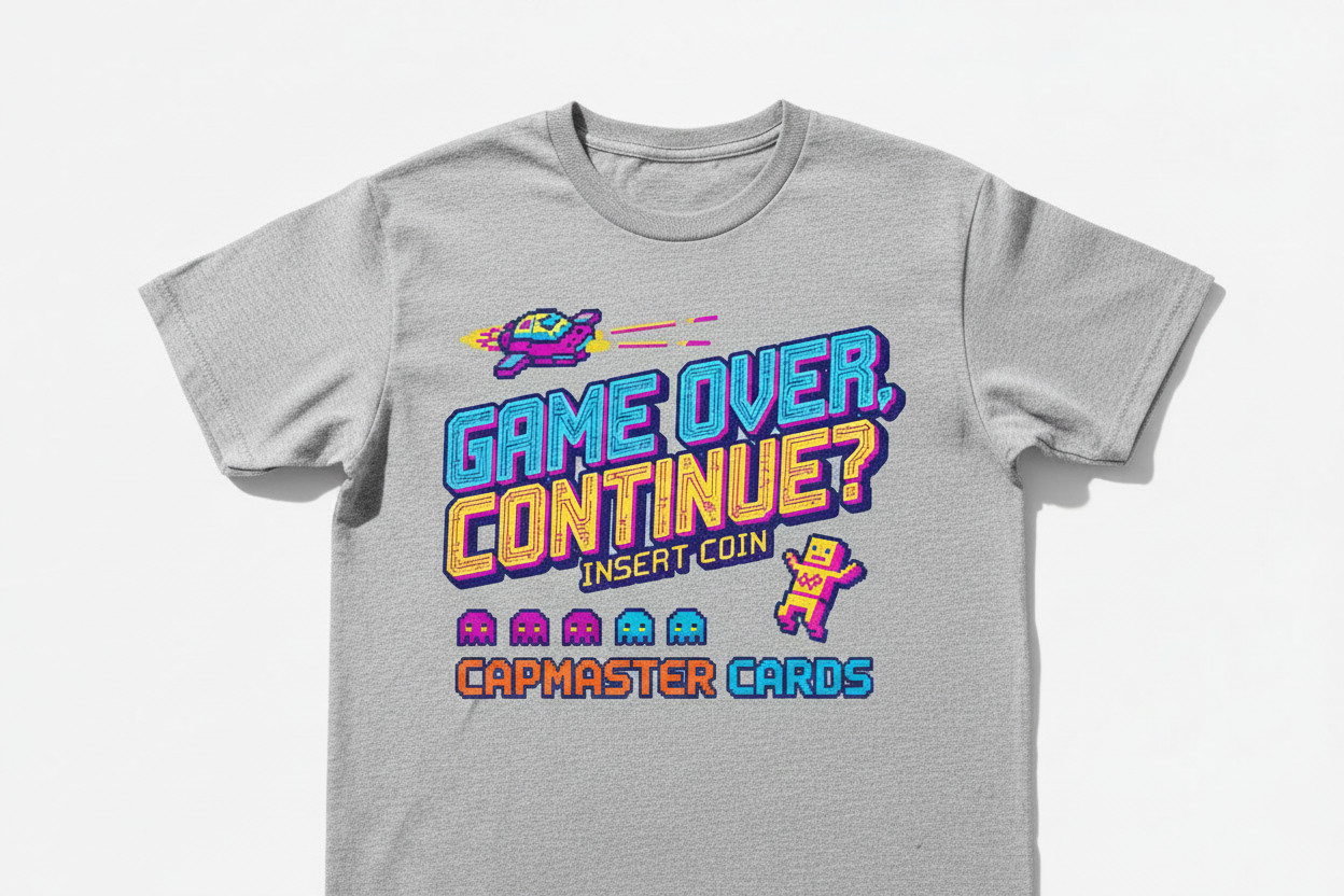 CapMaster Cards Retro Gaming T-Shirt